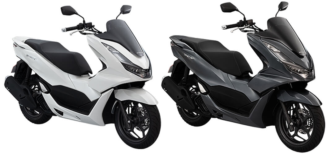 New PCX160 CBS 2023 สีขาวและสีเทา