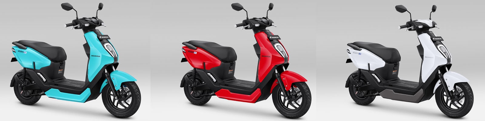 Honda ICON e 2024 สีฟ้า สีแดง สีขาว