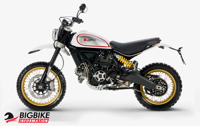 ภาพ DUCATI SCRAMBLER DESERT SLED สีขาว ด้านข้าง