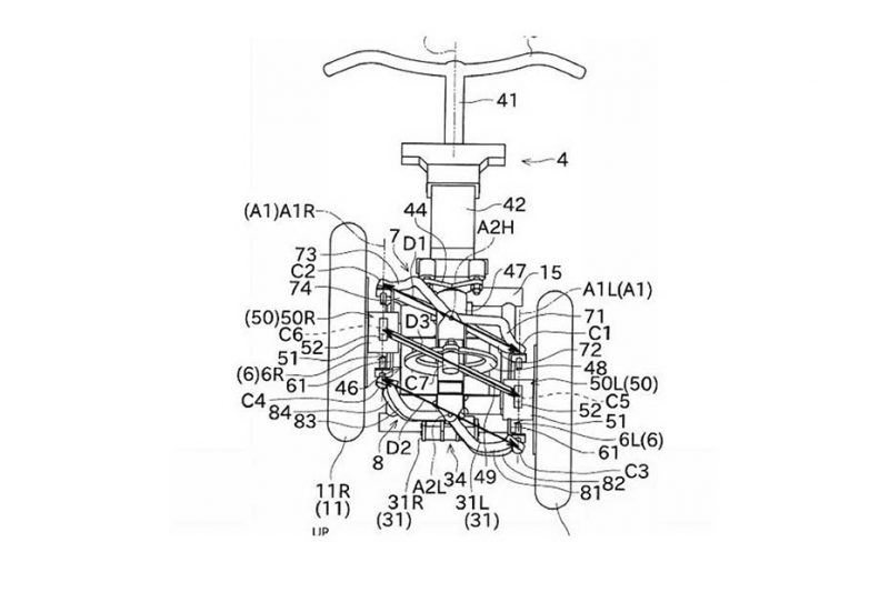 ภาพสิทธิบัตรรถสามล้อของคาวาซากิ