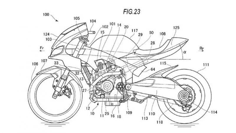 ภาพสิทธิบัตร GSX-700 Turbo ที่ได้เผยแพร่ไปเมื่อปี 2018