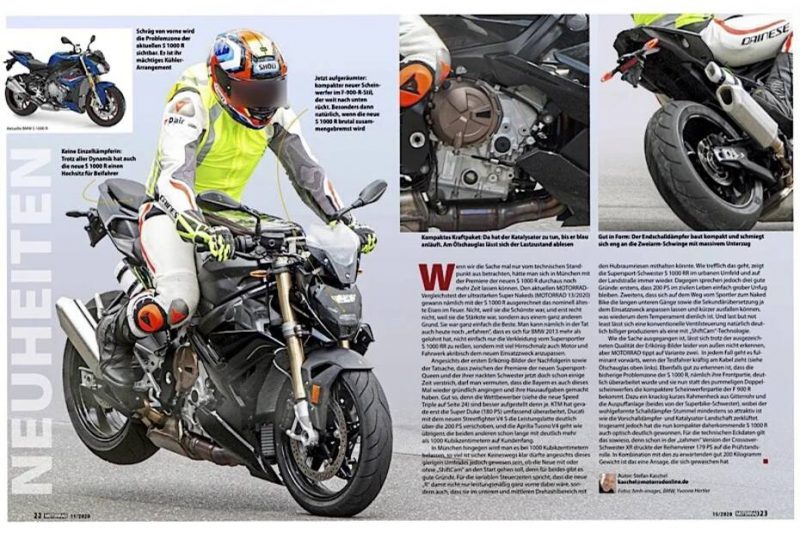 BMW S1000R รุ่นใหม่สำหรับการทดสอบ