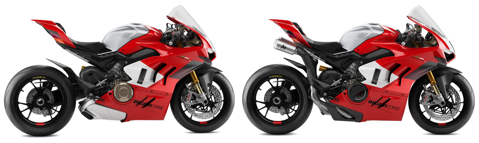 Panigale V4R รุ่นมาตรฐานและรุ่นท่อ Akrapovic