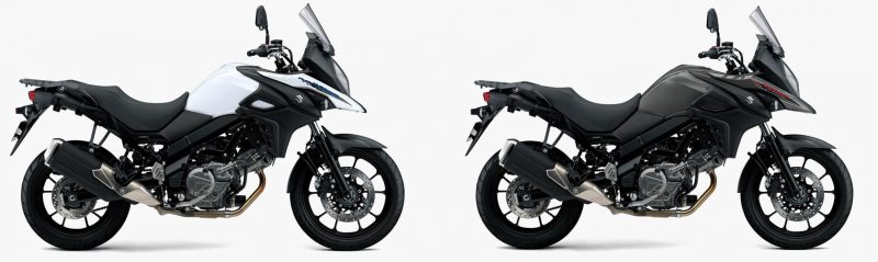 Suzuki V-Strom 650 ABS 2020 สีขาวและสีเทา