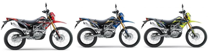 คาวาซากิ KLX150BF 2021 สีแดง-สีน้ำเงิน-สีเหลือง