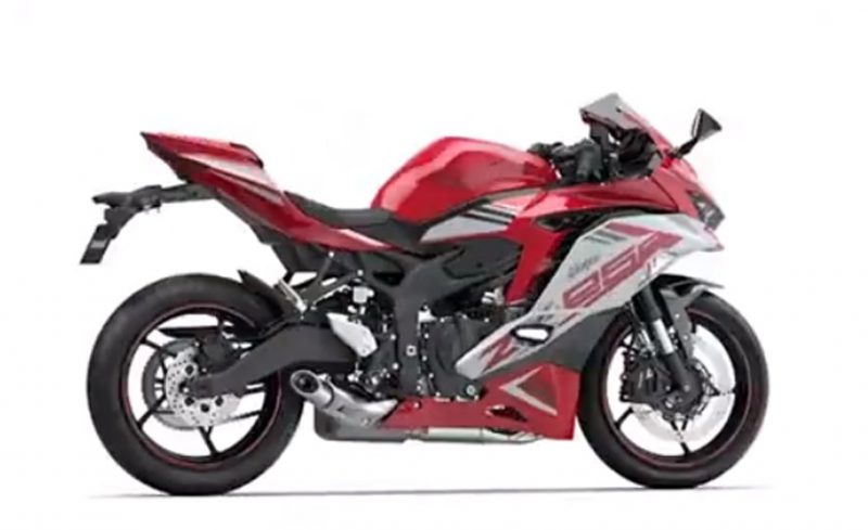 คาวาซากิ ZX25R 2022 สี Passion Red-Pearl Blizzard White