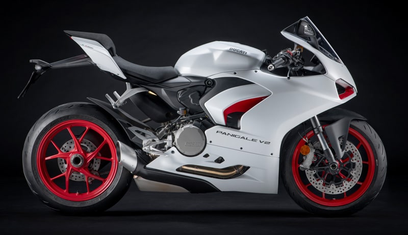 ดูคาติ Panigare V2 2020 สี White Rosso ด้านขวา