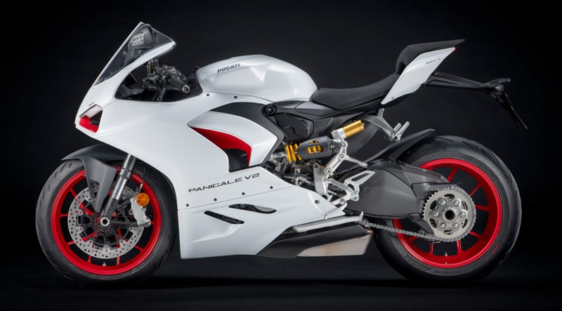 ดูคาติ Panigare V2 2020 สี White Rosso ด้านซ้าย