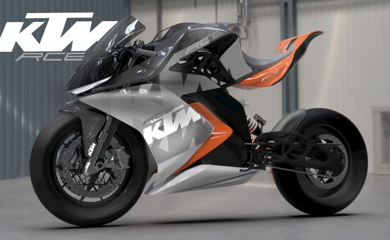 ภาพการออกแบบ เคทีเอ็ม RC8 จักรยานยนต์ไฟฟ้า