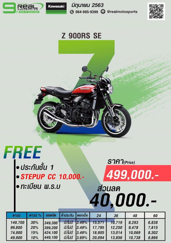 โปรโมชั่น คาวาซากิ Z900 Series Z 900RS SE มิ.ย.63